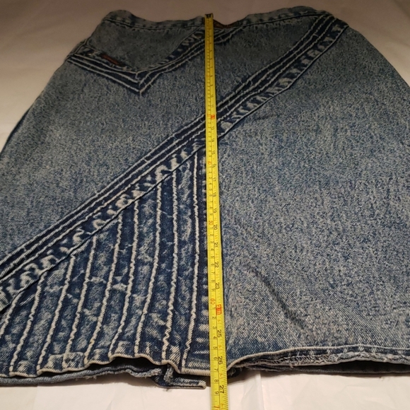 Rivelino Jeans Straight Pencil Denim Skirt European Style Classy Chic! Blue EUC - Picture 10 of 12